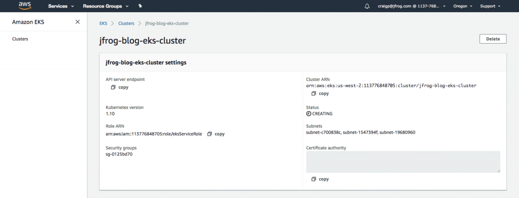 Cluster Setting in Progress
