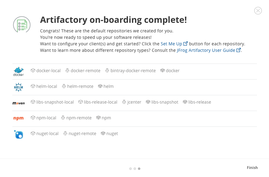 Artiactory Onboarding Wizard