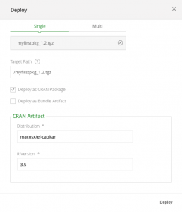 deploying the source R Package