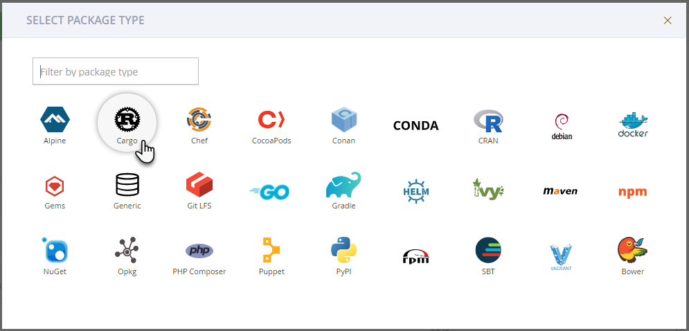 Create a new Cargo remote repository in Artifactory
