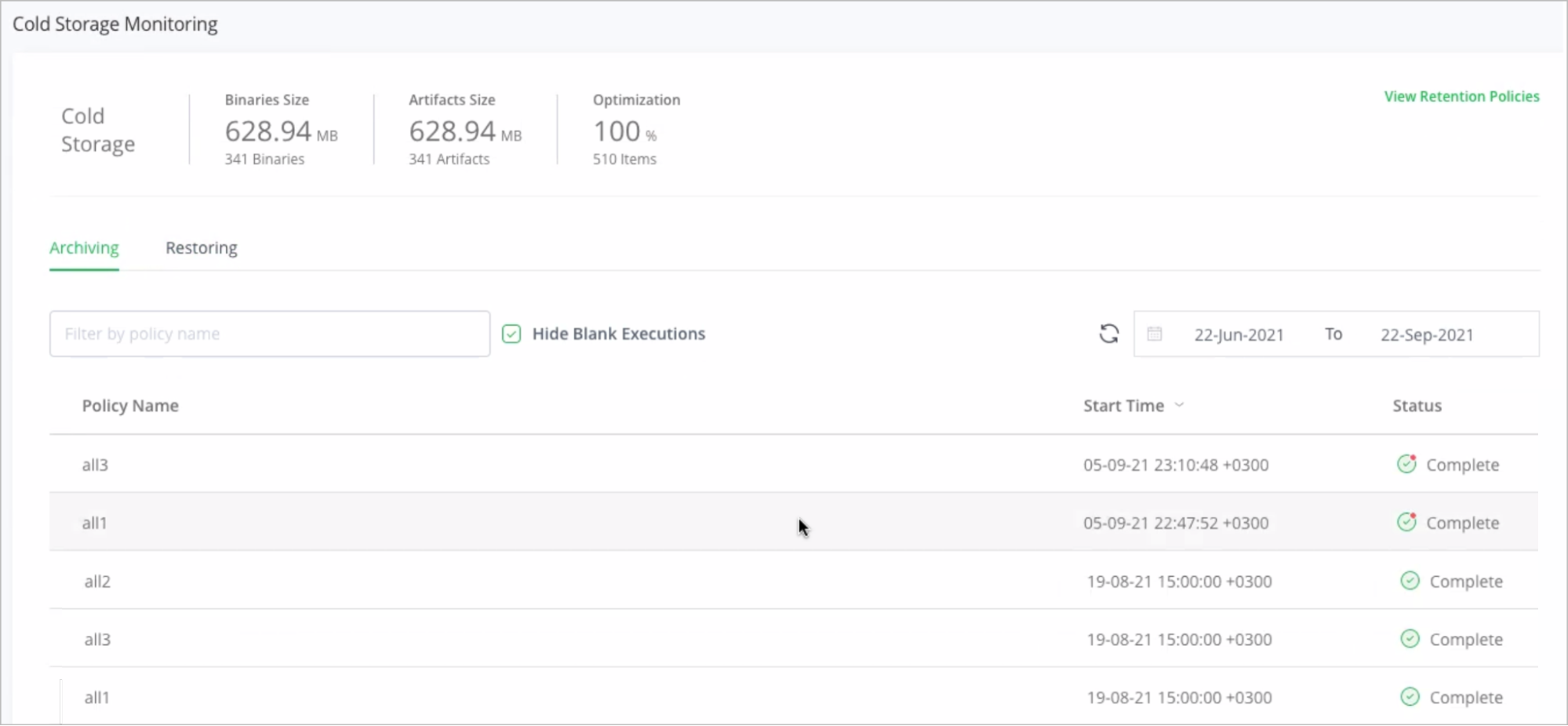 Archive And Store Cold Artifact Repository Data With JFrog