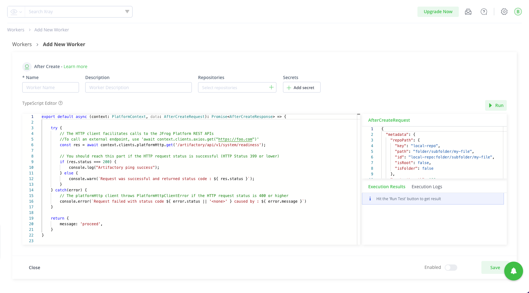 create a default worker