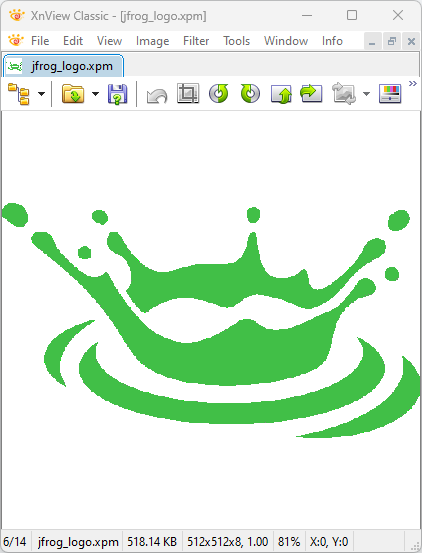 4_JFrog logo depicted using XPM3
