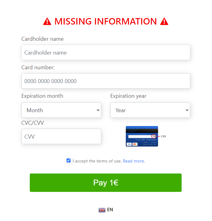 Some phishing sites from the campaign