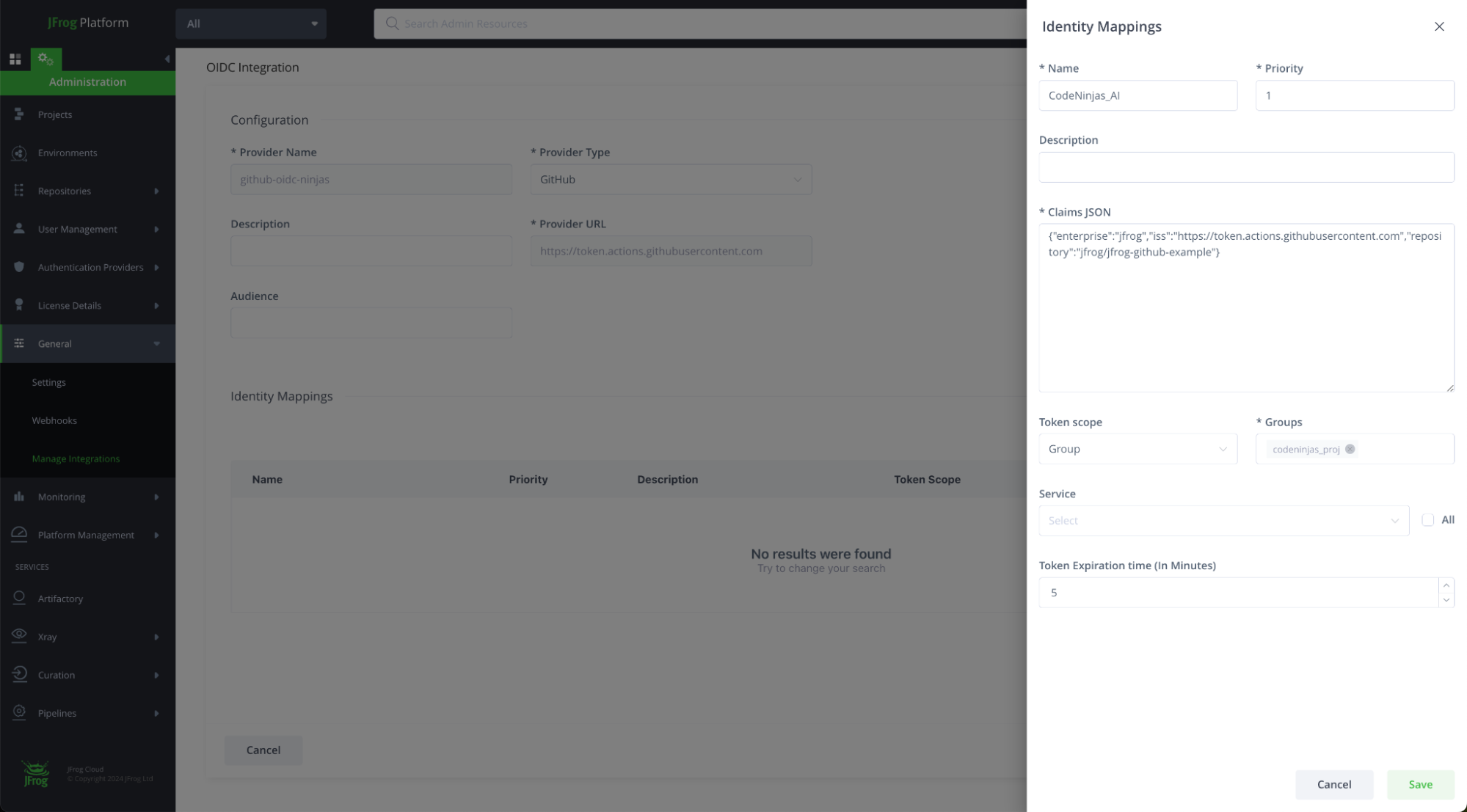 JFrog Platform - Identity Mapping