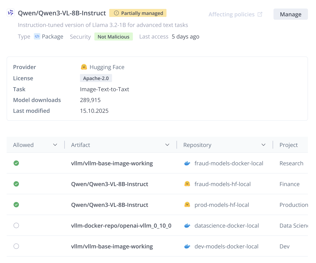 Security and legal data aggregated into a single view